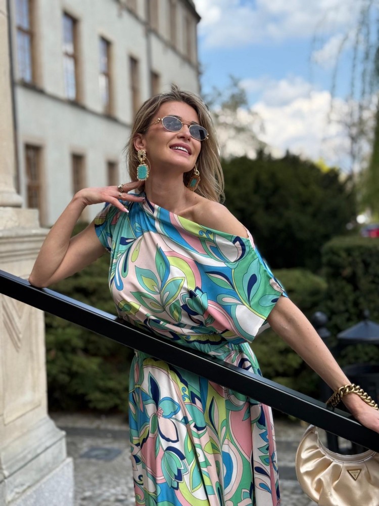 Sukienka turkusowa SAMMY