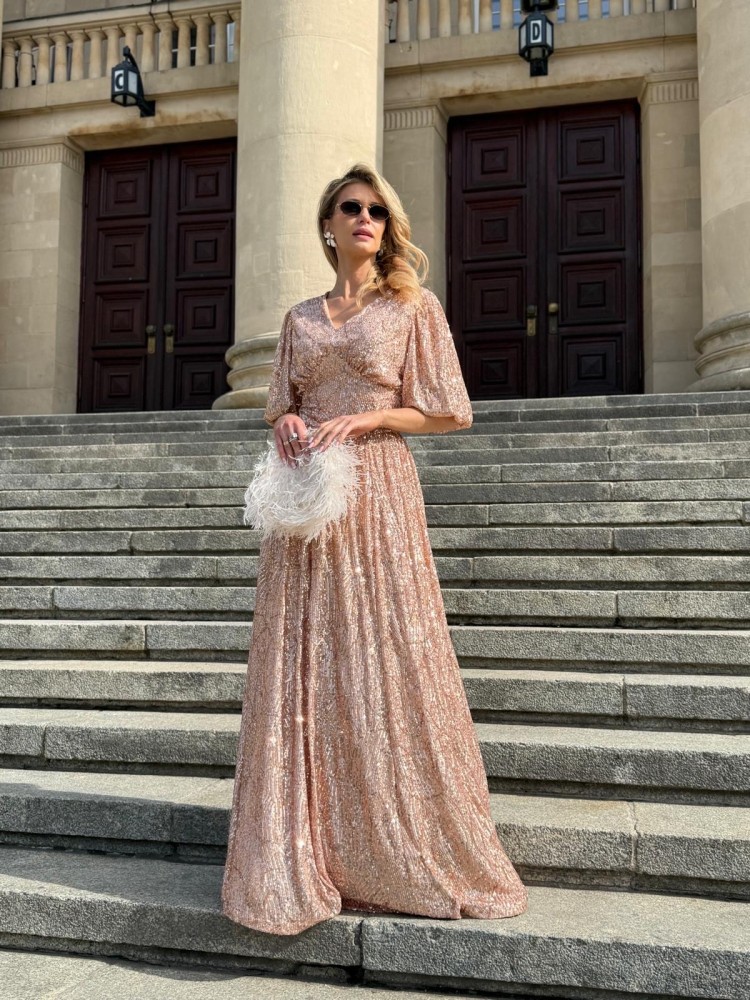 Sukienka złoto- różowa DOLLY