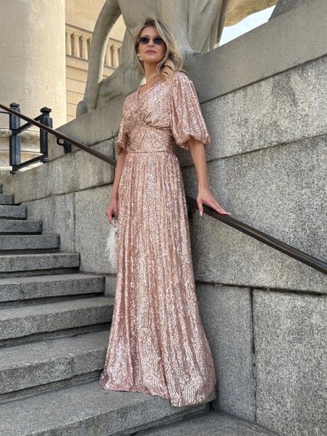 Sukienka złoto- różowa DOLLY