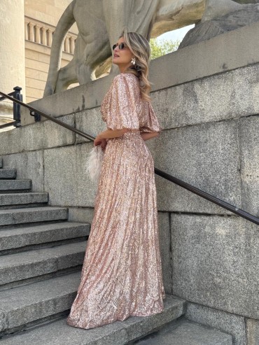 Sukienka złoto- różowa DOLLY