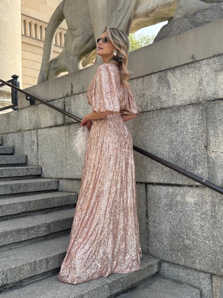 Sukienka złoto- różowa DOLLY