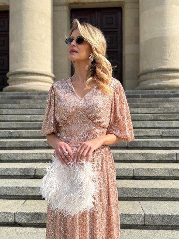 Sukienka złoto- różowa DOLLY