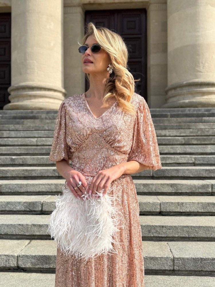 Sukienka złoto- różowa DOLLY