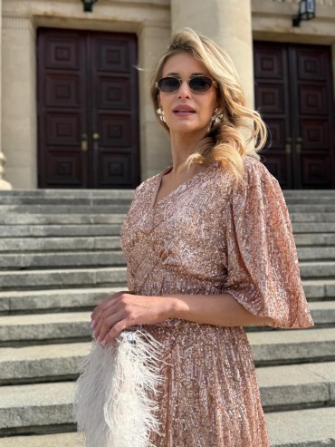 Sukienka złoto- różowa DOLLY